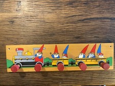 David der Kabauter Garderobe Kleiderhalter Holz ca. 39 x 10 cm Unieboek 1988