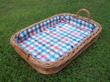 Serviertablett Tablett  aus Weide mit Innenfutter