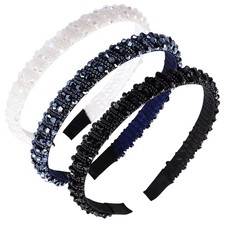 3 Stück Glitzer Haarreif Mit