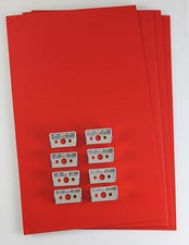 Schmutzfänger Steinschlagschutz SET inkl. Halter rot 3mm  Rallye  Autocross 