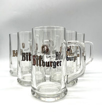 6 Bitburger Bierkrug Glas Krug