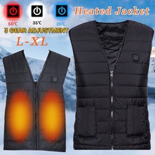 Beheizte Weste Elektrische Usb-Jacke Heizmantel Jacke Thermo V-Ausschnitt Weste