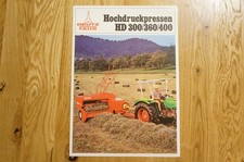 DEUTZ Hochdruckpressen Prospekt Typ HD 300/360/400 4 Seiten 1974