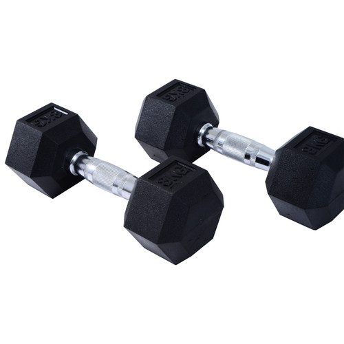 Sechseck hanteln 2x5kg schwarz - hanteln,