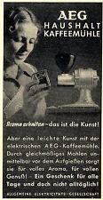 AEG elektr.Haushalts KAFFEEMÜHLE  Aroma erhalten...Historische Reklame von 1938