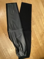 Hose - Schwarz m. Leder -