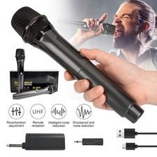 2 stk UHF Hand Kabellos Microfon Mikrofon Doppel UHF Funk Mikrofon Set Empfänger