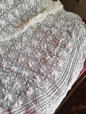 Tischdecke Oma, Handarbeit? Rund Ca 160 DM Weiß 