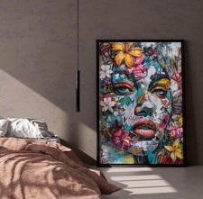 POP ART Graffiti Frauengesicht