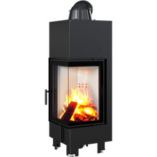 KRATKI MBN Rechter Eck Kaminofen 10 kW Ø200 Set für Montage