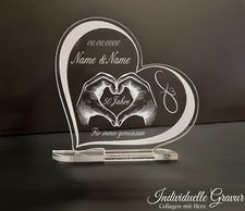 Geschenk Goldene Hochzeit Hochzeitstag Gravur - Größe wählbar - individuell