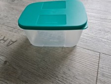 Tupperware ,Sandwichbox, Lunchbox,Brotdose, Behälter transparent.Deckel Grün