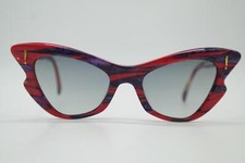 Vintage Sonnenbrille JOOP 350 Rot Violett Gold Oval sunglasses Brille