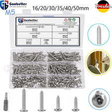 90tlg Edelstahl Fester M5 Torx Selbstgewindelt Linsenkopfschrauben Schrauben Set