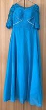 Langes blaues - meeresblau - Kleid, MildApril, Abendkleid, Fest, Feier, Größe 42