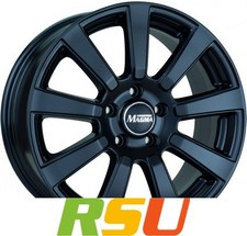 Magma Interio mattschwarz-lackiert 6x14" ET38 LK4 108 ML 63.4 Alufelgen 14 Zoll