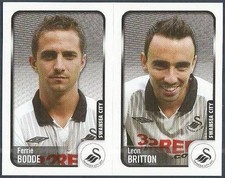 PANINI CHAMPIONSHIP 2010 - #348 - A-B - SWANSEA CITY - FERRIE BODDE / LEON BRITTON