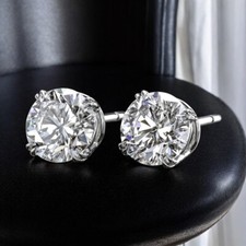 Damen 14k Weißgold Ohrstecker