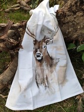 Geschirrtuch Küchentuch 70x50 cm Ambiente Hirsch Antlers Wild Baumwolle Landhaus