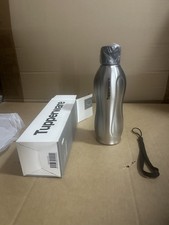 Tupperware 550ml Metal Insulated Eco Bottle grau Thermoskanne *NEU