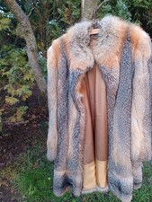 pelzmantel, damen, rotfuchs