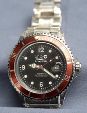 3 H OCEANDIVER Armbanduhr  Herren Uhr Chronograph Stahl Armband Superluminova 