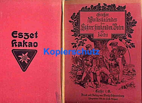 Grosser volkskalender lahrer - volkskalender,