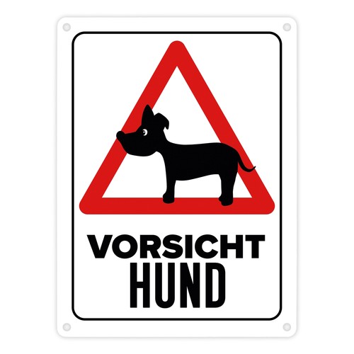 Vorsicht hund metallschild - metallschild, in