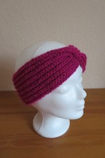 Stirnband handgestrickt Alpakawolle