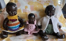 3 schwarze Puppenkinder