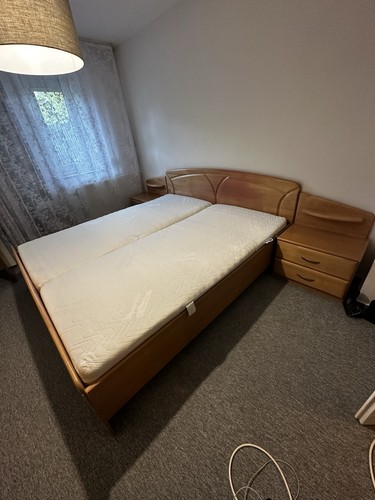 Doppelbett aus roter birke - roter,