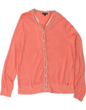 Tommy Hilfiger Damen Oversize Strickjacke Pullover UK 10 Small Rosa Acryl CH11