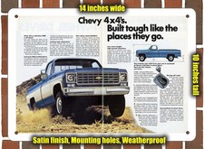 Metal Sign - 1975 Chevy 4x4
