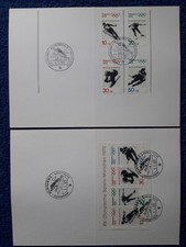 BRD 1972 Olympia München Skispringen Sammel Souvenir Karte Sonder 680-83 + Bl 6