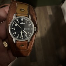 Fortis Fliegeruhr Automatic 21 Jewels Incabloc Herrenarmbanduhr mit Datum