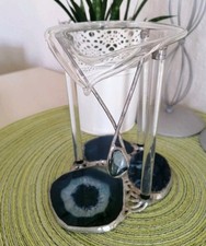 Duftlampe Glas Metall Achat