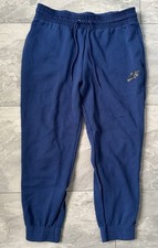 Nike, Jogginghose, Größe: L, Blau, Baumwolle/Polyester, Einfarbig, Herren