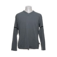 Cayo Coco, Pullover, Größe: L, Grau, Streifen, Rippenstrick, Herren #zzZ