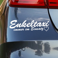Autoaufkleber ENKELTAXI Immer im Einsatz Oma Opa Großeltern Enkelin