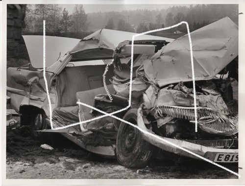 24x17 orig foto 1963 unfall - 24x17,