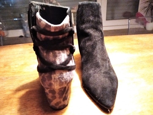 Schwarze stiefelette leder - stiefelette,,