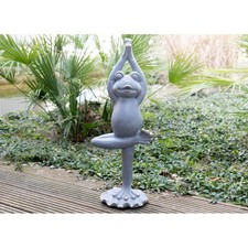 Yoga frosch gartenfigur - yoga,