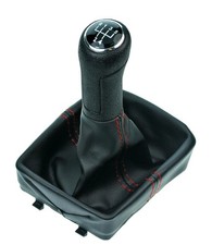 Schaltsack für VW Polo 9N Schaltknauf Bj. 2001-2009 GTI look Rot 5 Gang Rahmen
