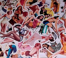 50 Sticker Pin-up Aufkleber