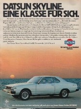 Datsun Skyline - Reklame Werbeanzeige Original-Werbung 1979