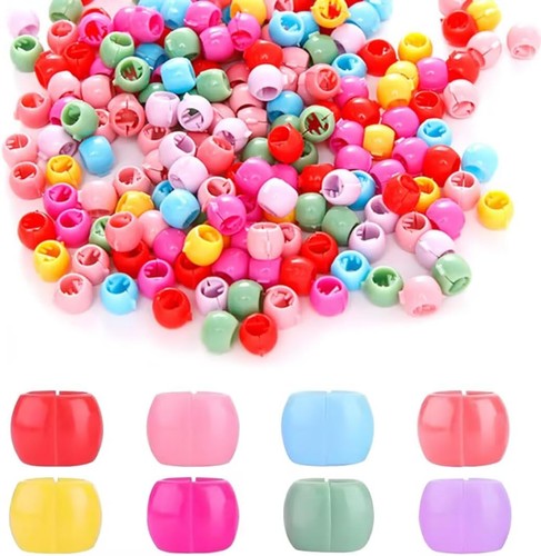 Bunte haarperlen zum 100 - bunte,