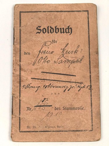 Preußen soldbuch eines - preußen,,