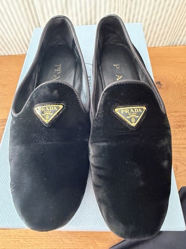 Prada triangle logo velvet - ,
