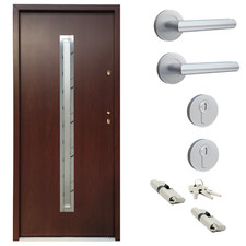 Ausstellungstür #PN02 Nebeneingangstür ATS56 mit Griffset DIN Rechts 90x207 cm