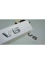 1 x V6 Emblem Zeichen Chrom Schriftzug 3D Logo Auto Aufkleber Tuning Sticker